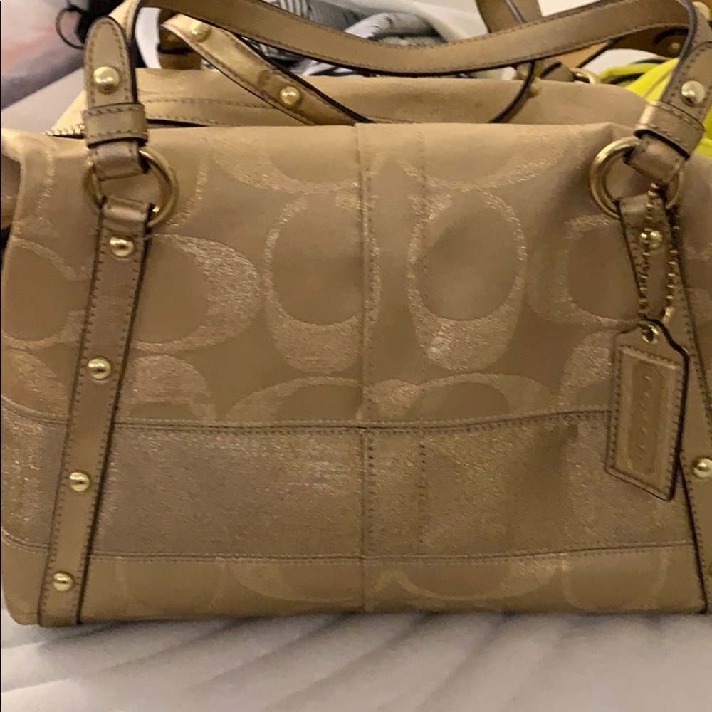 Coach Gold bowler bag